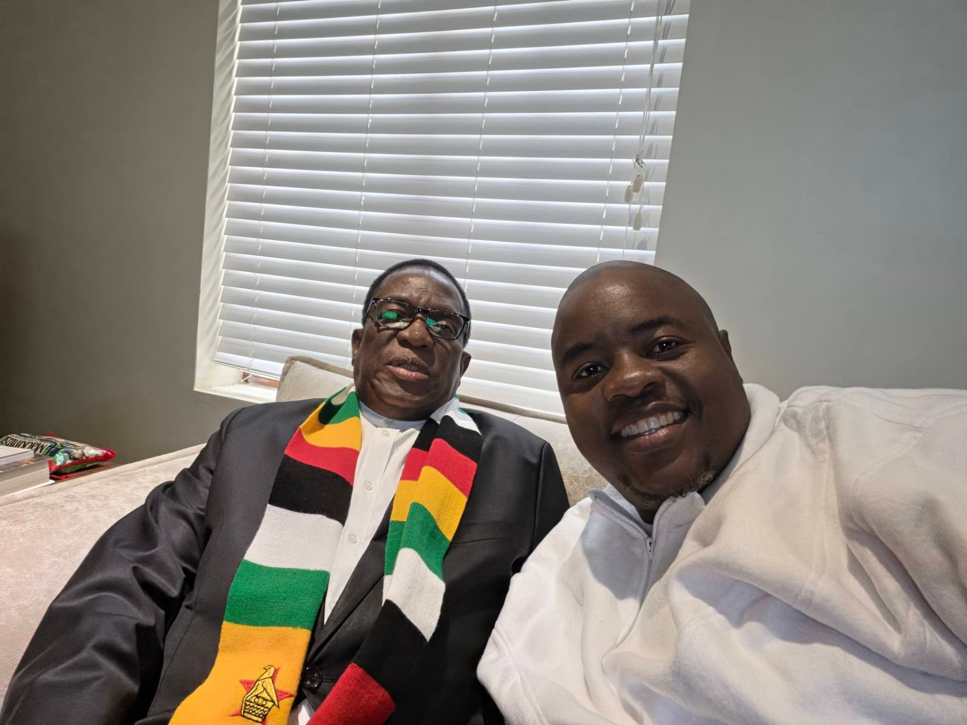 A quiet moment with the President